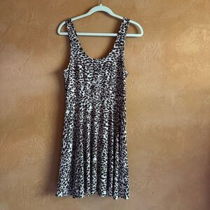 Free People Leopard Corset Dress Fit & Flare Sleeveless Mini medium